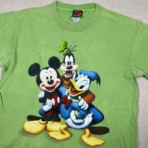 Mickey Unlimited Shirt Mens Medium Green Mickey Goofy Donald Disney Graphic